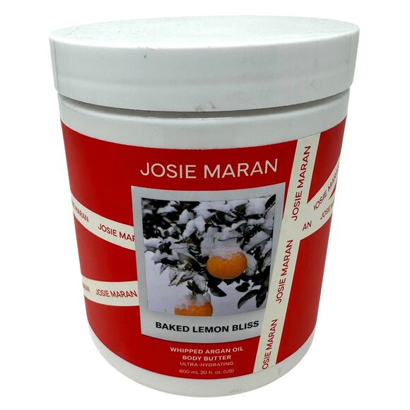 2X Josie Maran Baked Lemon Bliss Whipped Argan Oil Body Butter 600 mL 20 Oz